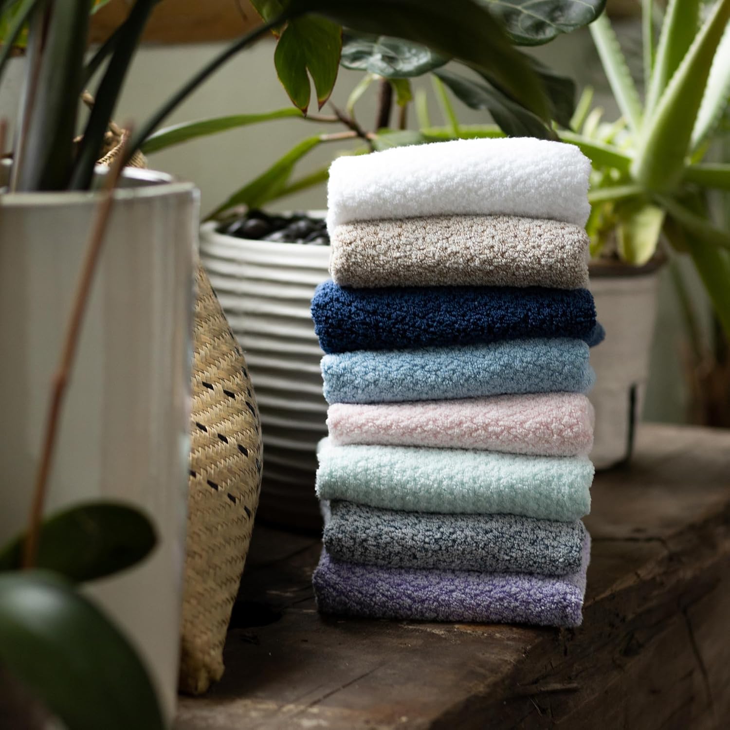 Everplush Diamond Jacquard 6-Piece Bath Towel Set
