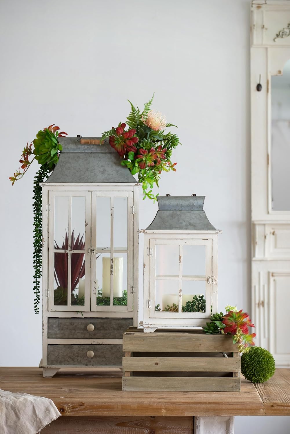 Strawberry Fairy Decorative Candle Lantern Set