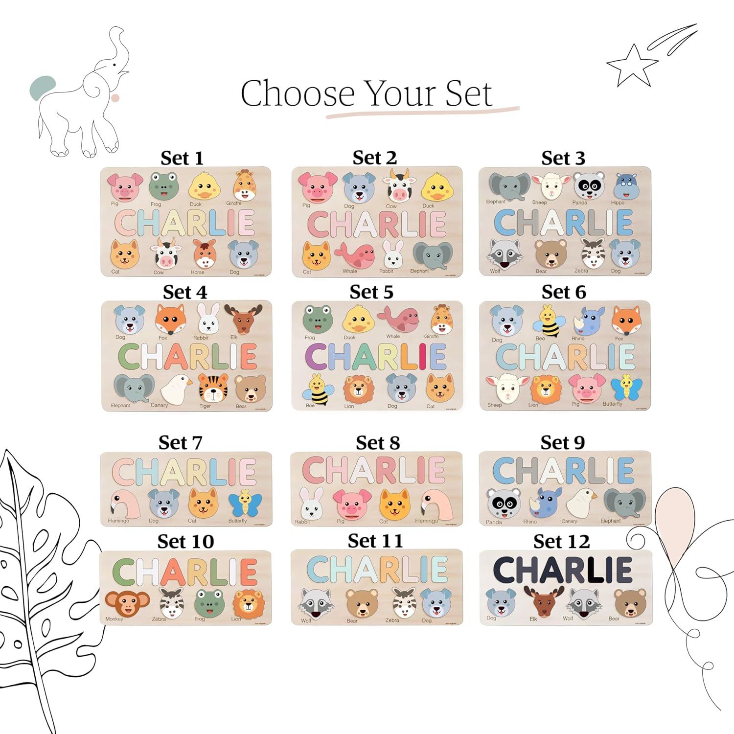 Zuzu Puzzle Personalized Name Puzzle for Toddlers