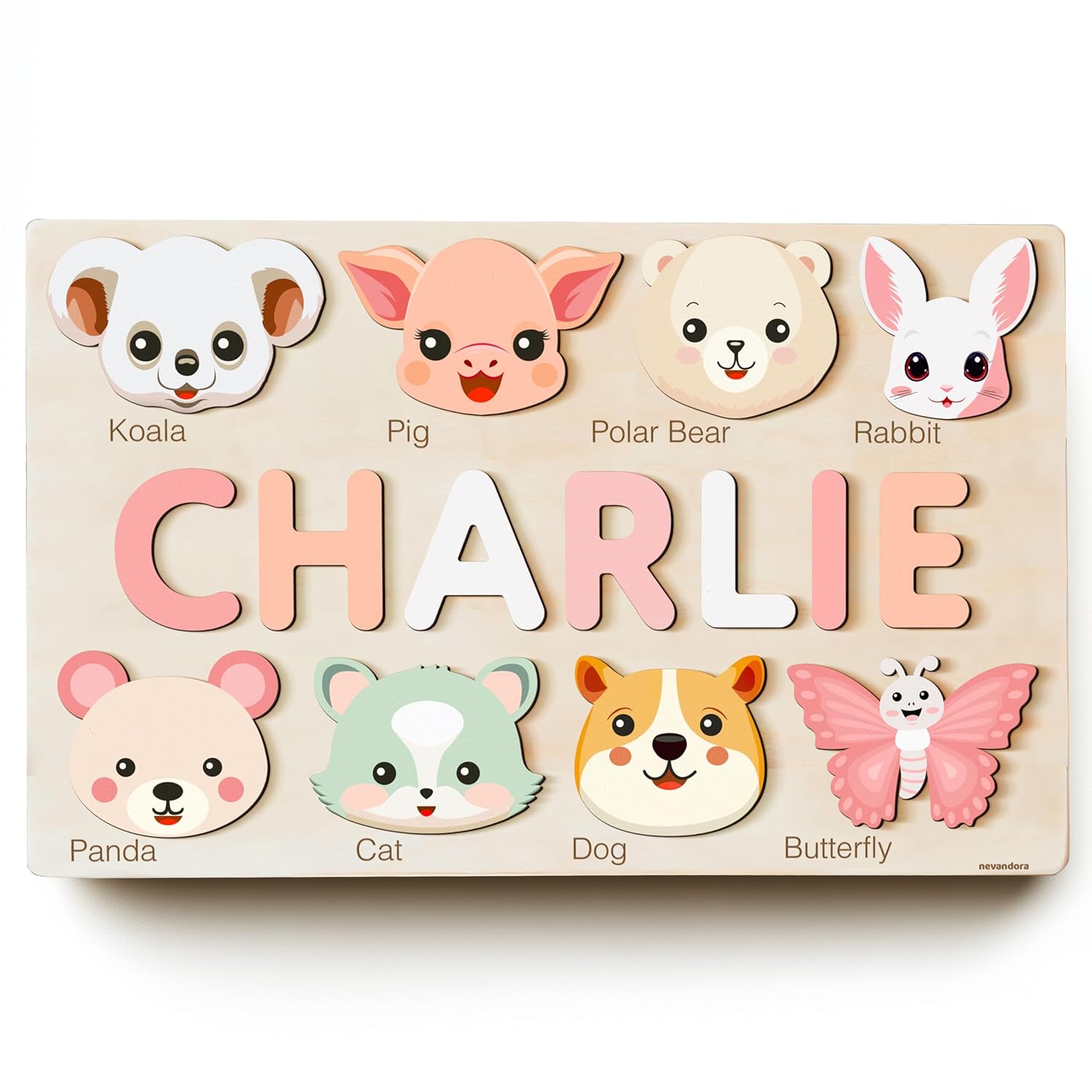 Custom Wooden Name Puzzle for Babies Toddlers
