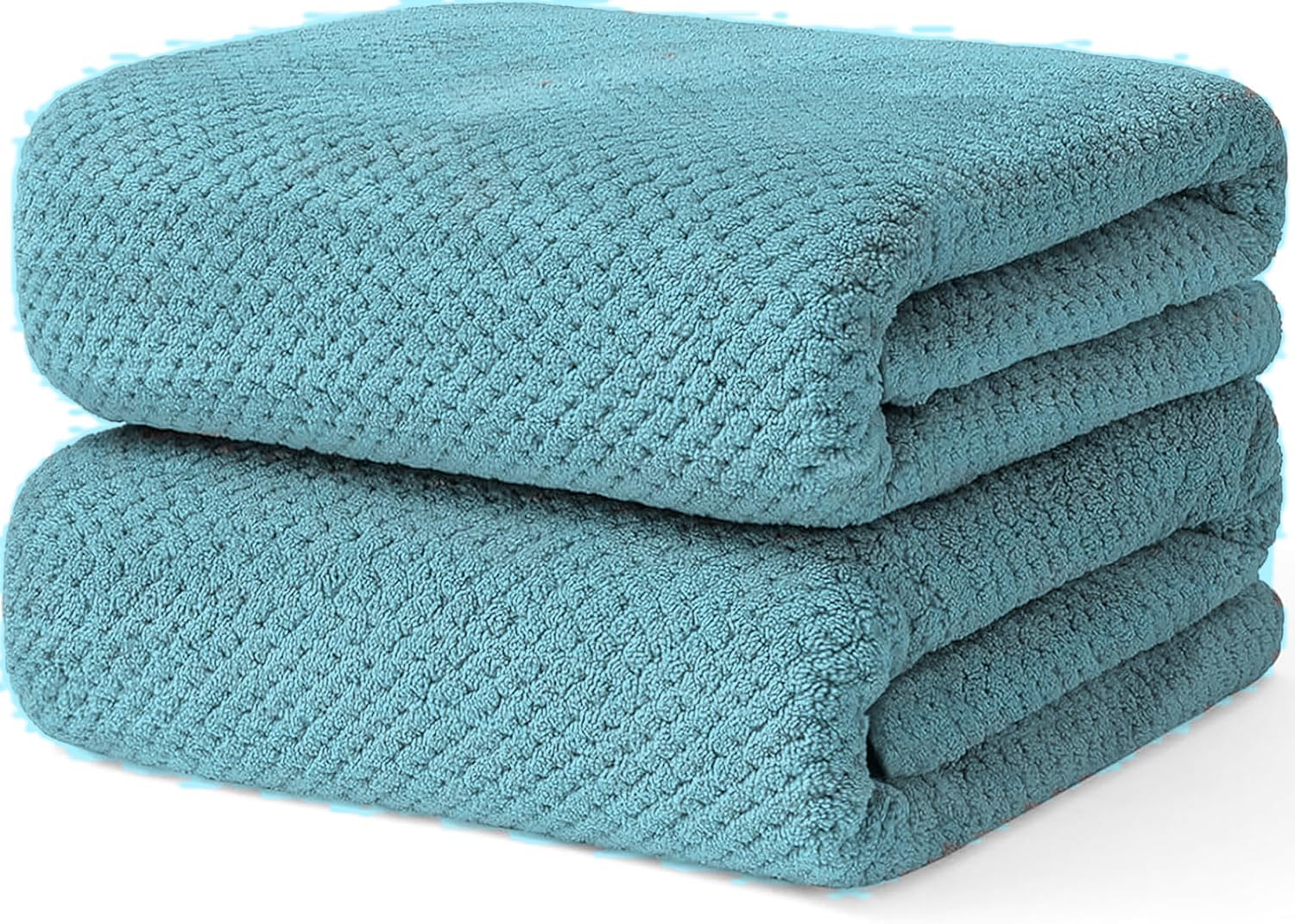 2-Pack Microfiber Bath Towels - Ultra Soft 3X Absorbency