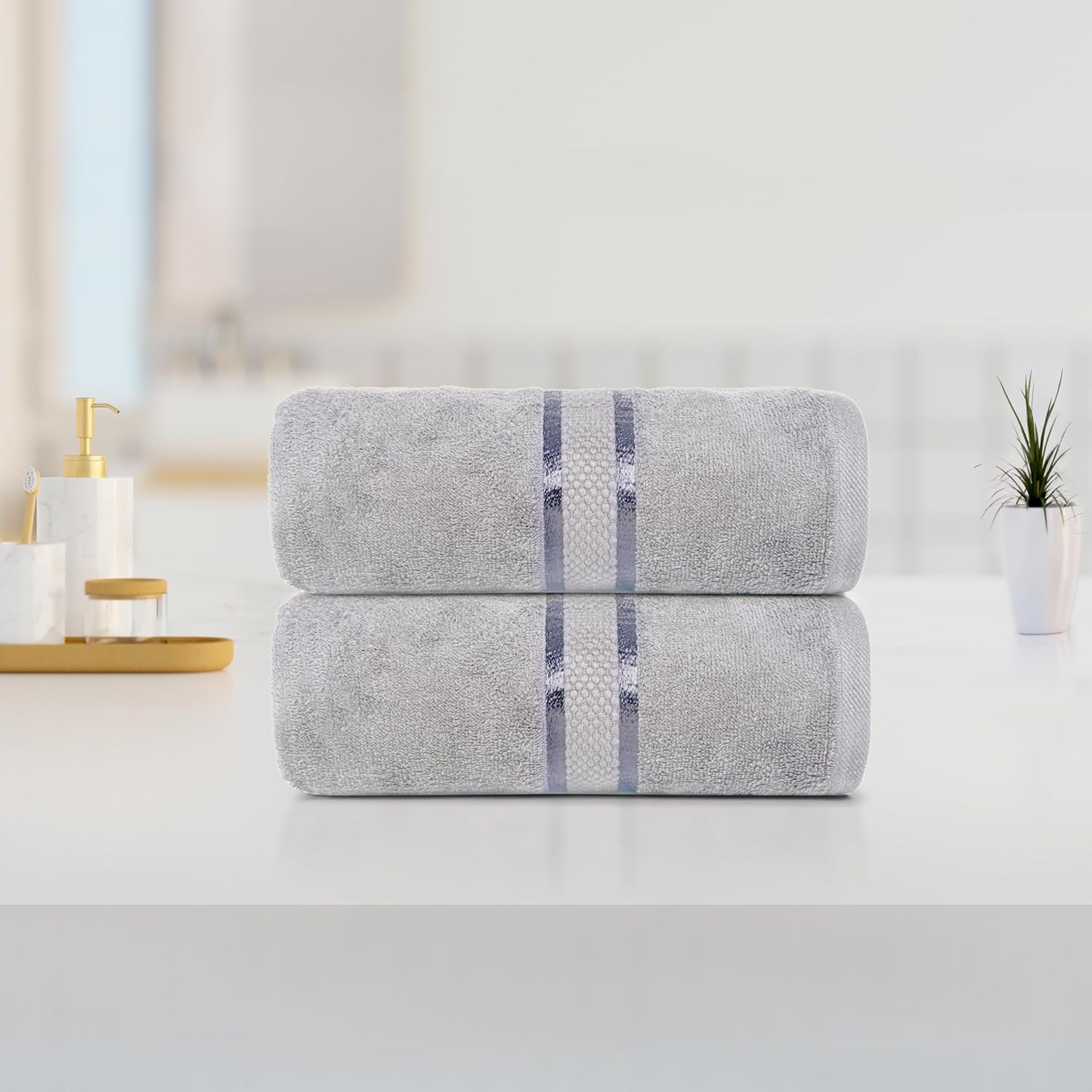 Chic Light Grey 2-Piece Bath Sheet Set - Premium Cotton Towels