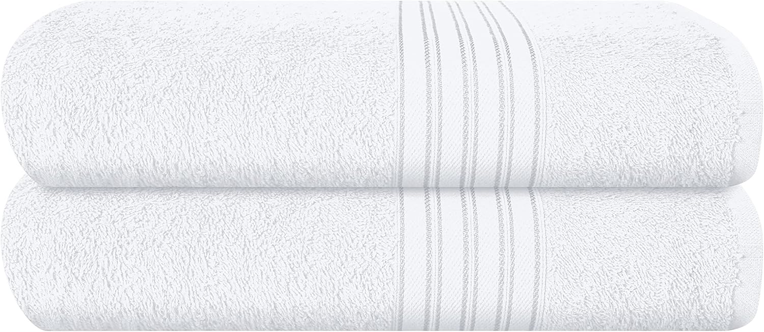 BOUTIQUO 2 Pack Bath Towel Set 28x55 Inches