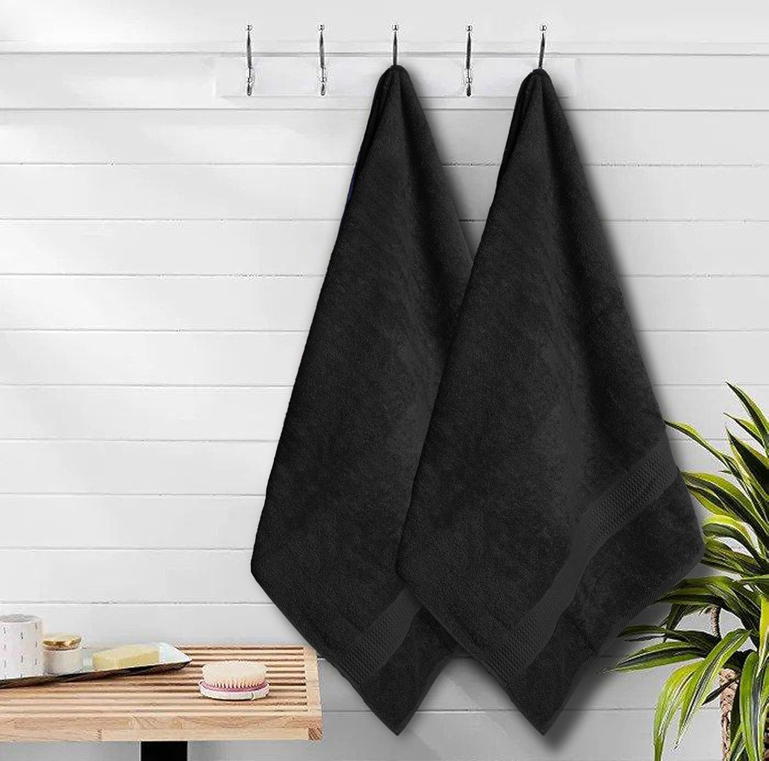 ZUPERIA 4 Pack Bath Towels 30x60 Inches 100 Cotton Ultra-Soft Quick Dry