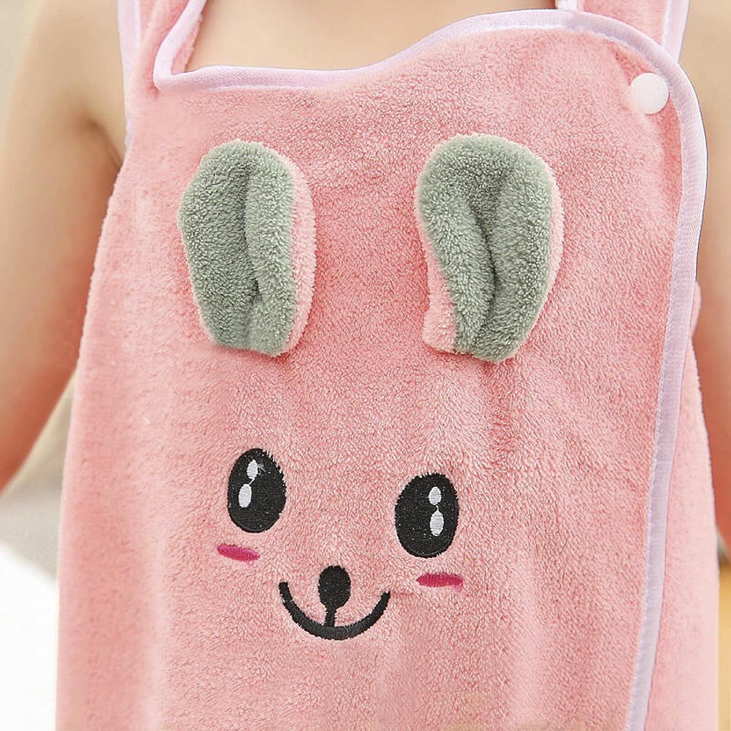 Holiberty Girls Bath Towel Wrap with Rabbit Ears