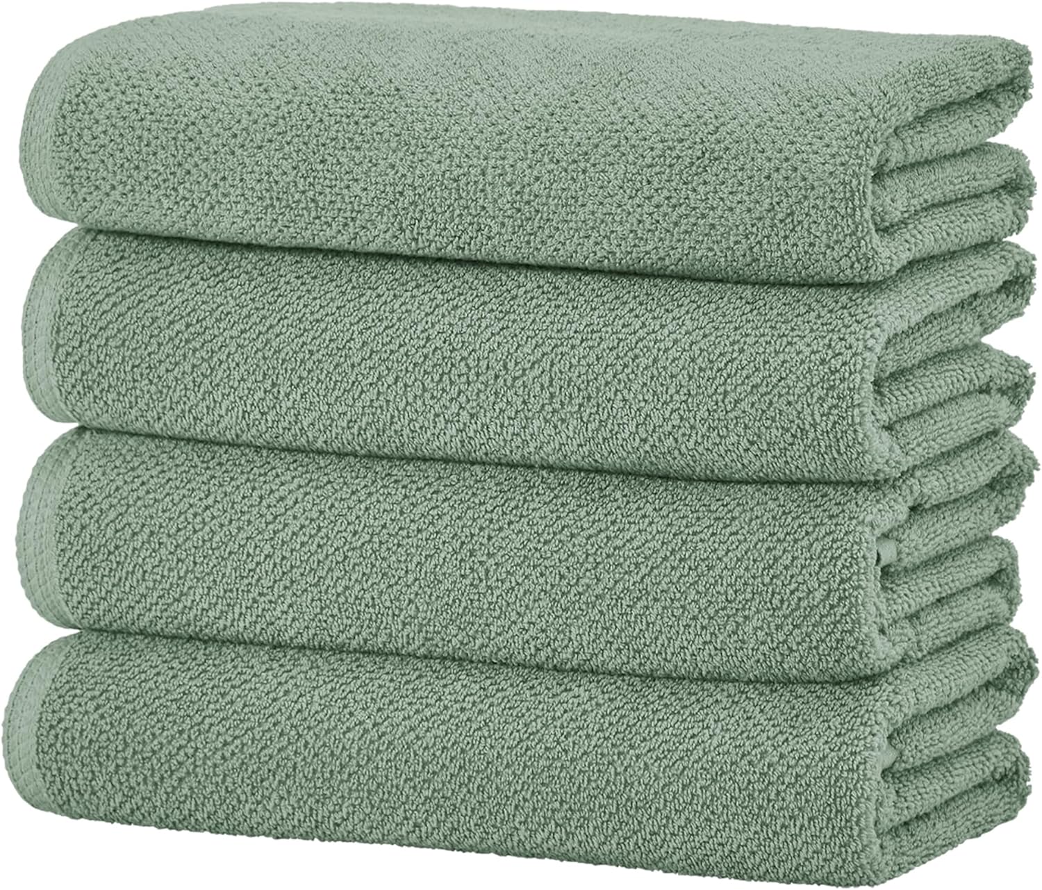 Great Bay Home Green Bath Towels 4 Pack