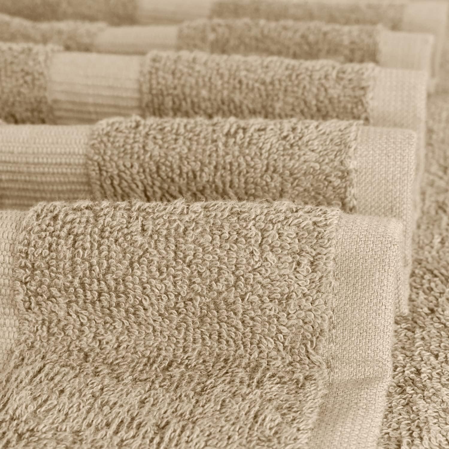 DAN RIVER 4 Pack Bath Towels 24x48 Inches Tan