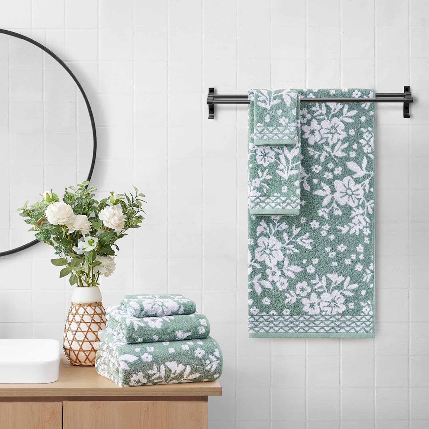 Lucky Brand Folk Floral 6 Piece Bath Towel Set