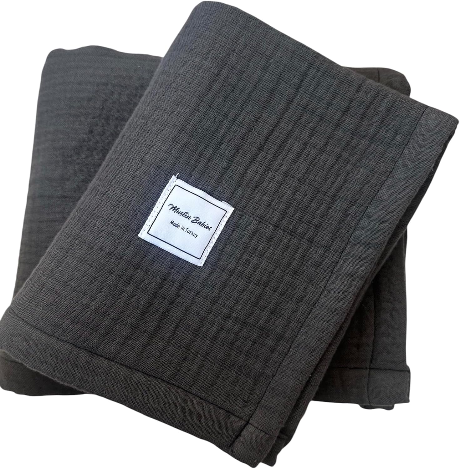 Muslin Bath Towel Set of 2 - 100 Cotton Ultra Soft Quick Dry Brown
