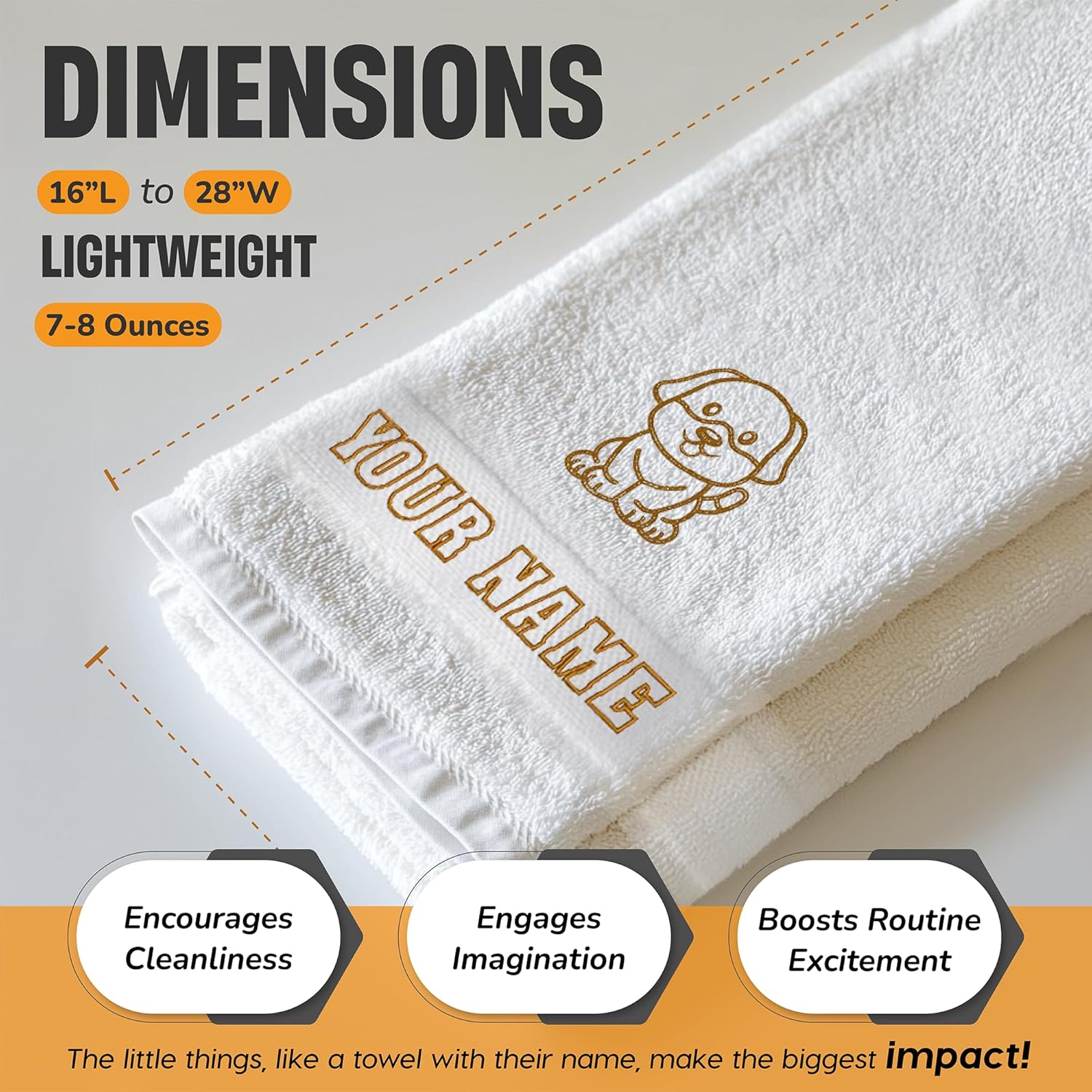 Shape28 Personalized Bath Towel with Animal Design - 54x27