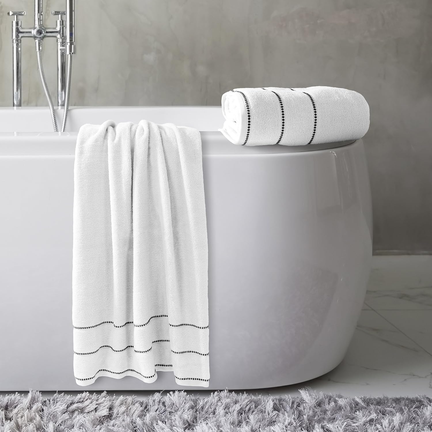 Luxury Cotton Towel Set - 2 Piece Zero Twist Bath Sheets