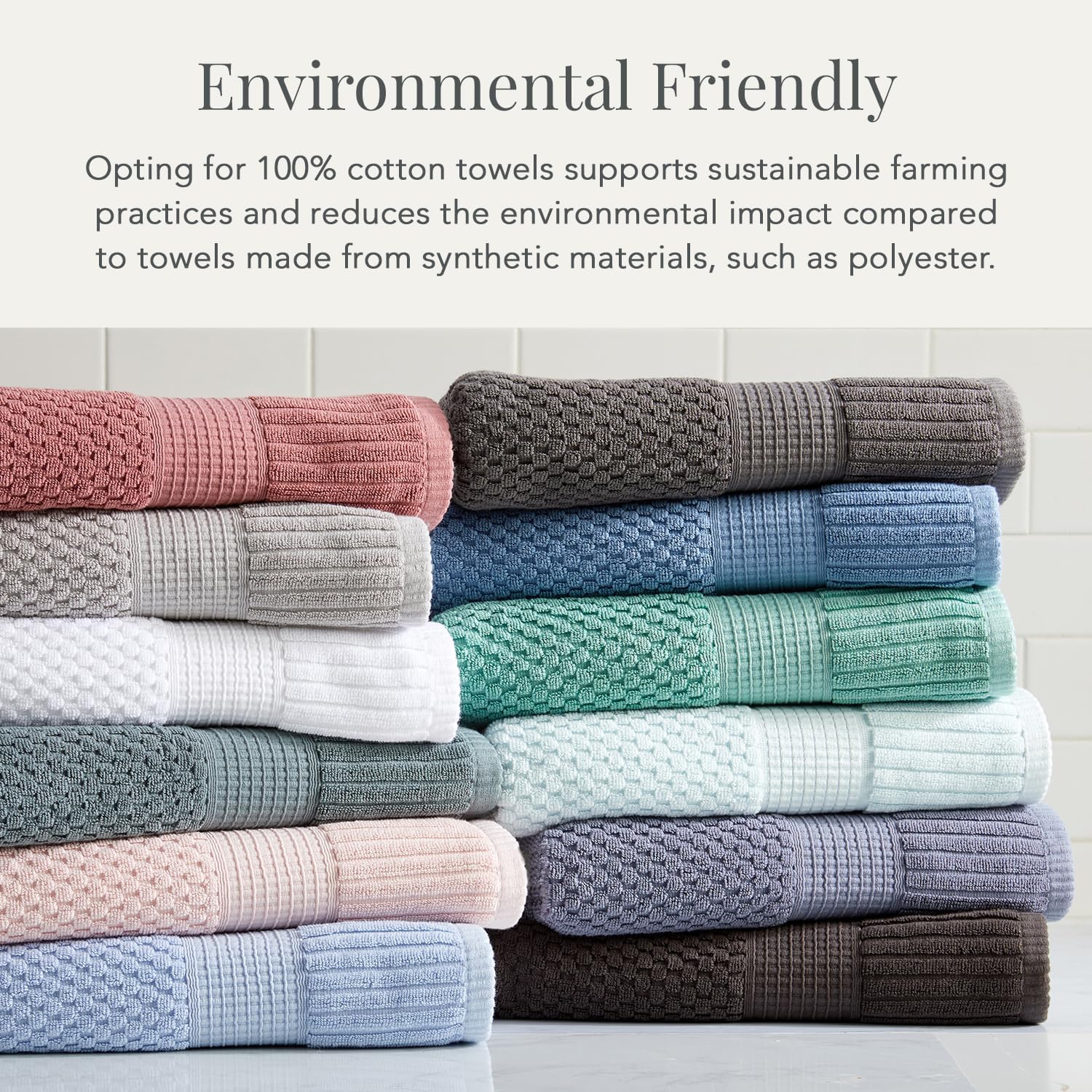 NY Loft 100 Cotton Bath Towel Set 4 Pack