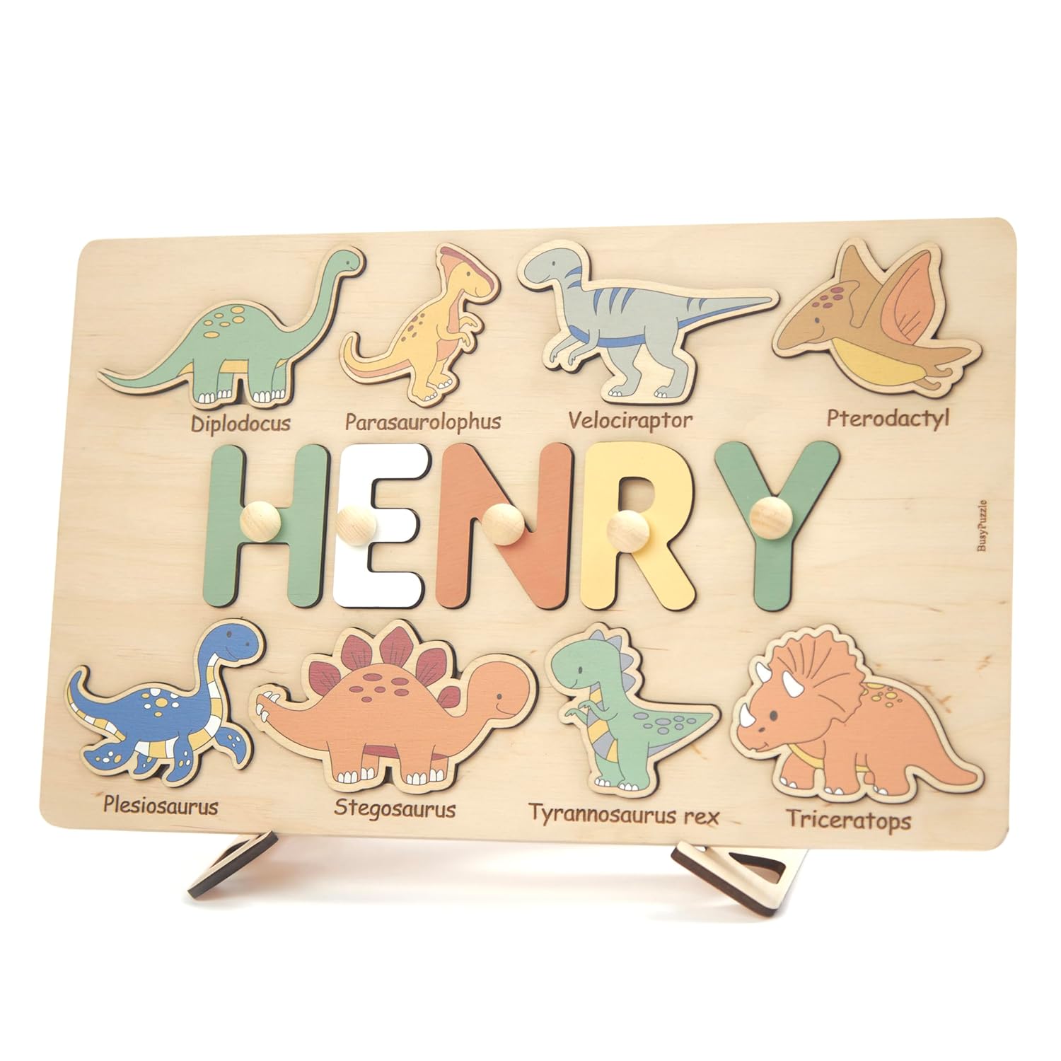 Custom Dinosaur Name Wooden Puzzle for Kids