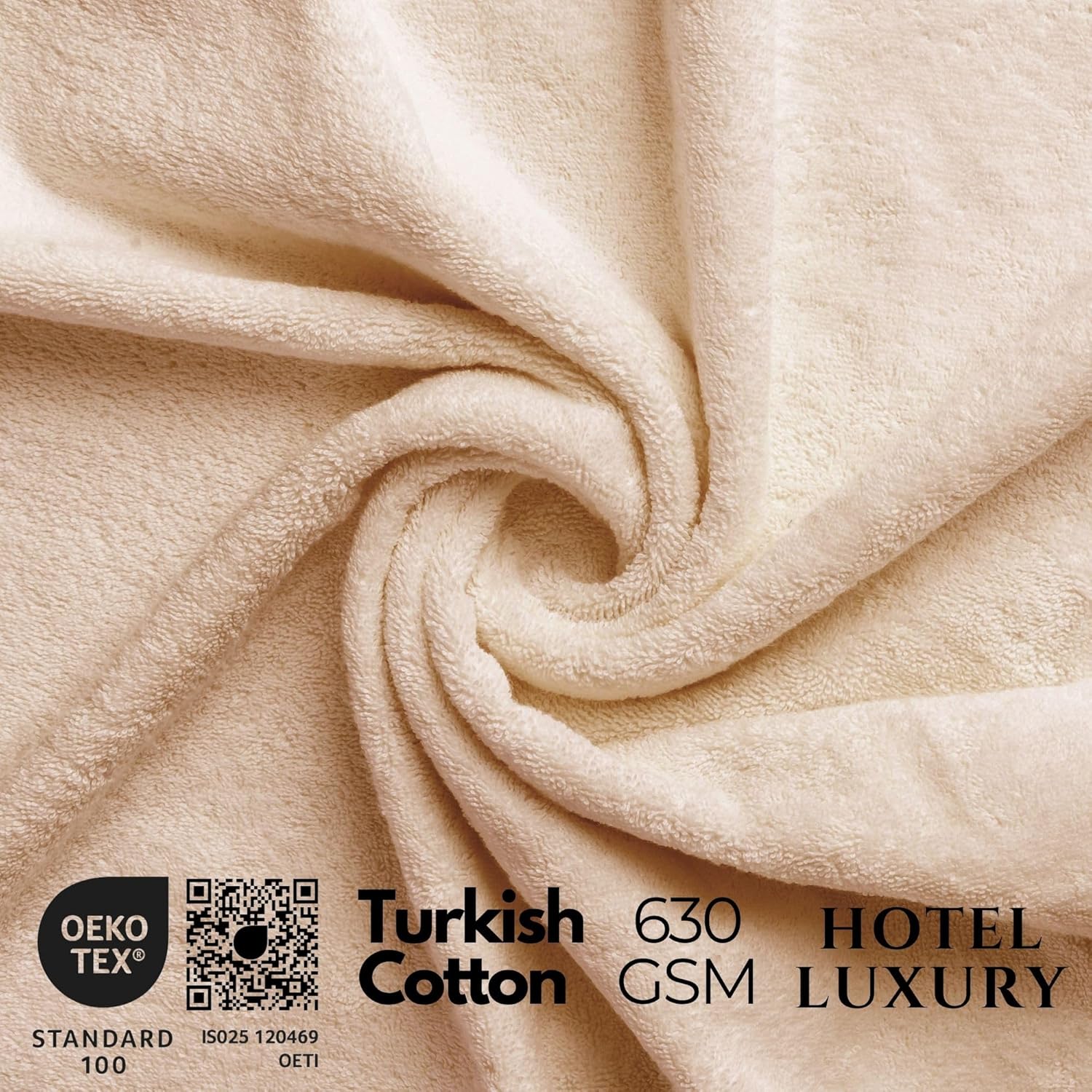 COTTONIA Premium Turkish Cotton Bath Towel Set of 4