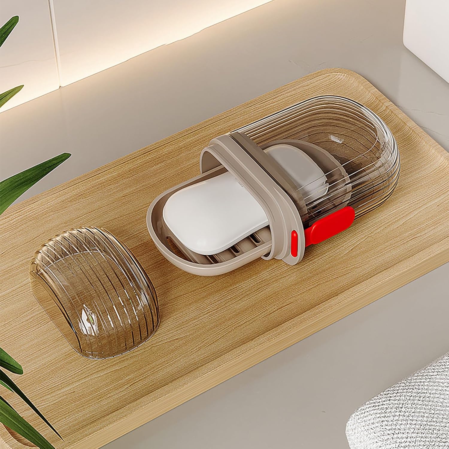 Travel Soap Container with Lock Design and Leakproof Lid