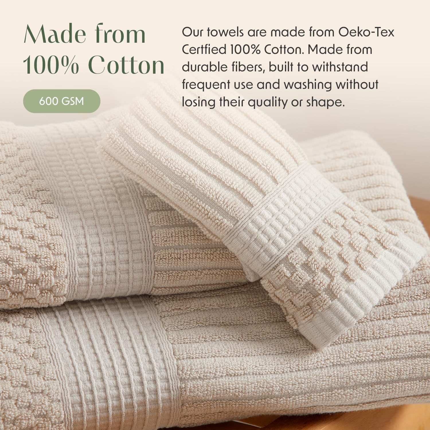 Springtree Home 100 Cotton 6-Piece Bath Towel Set