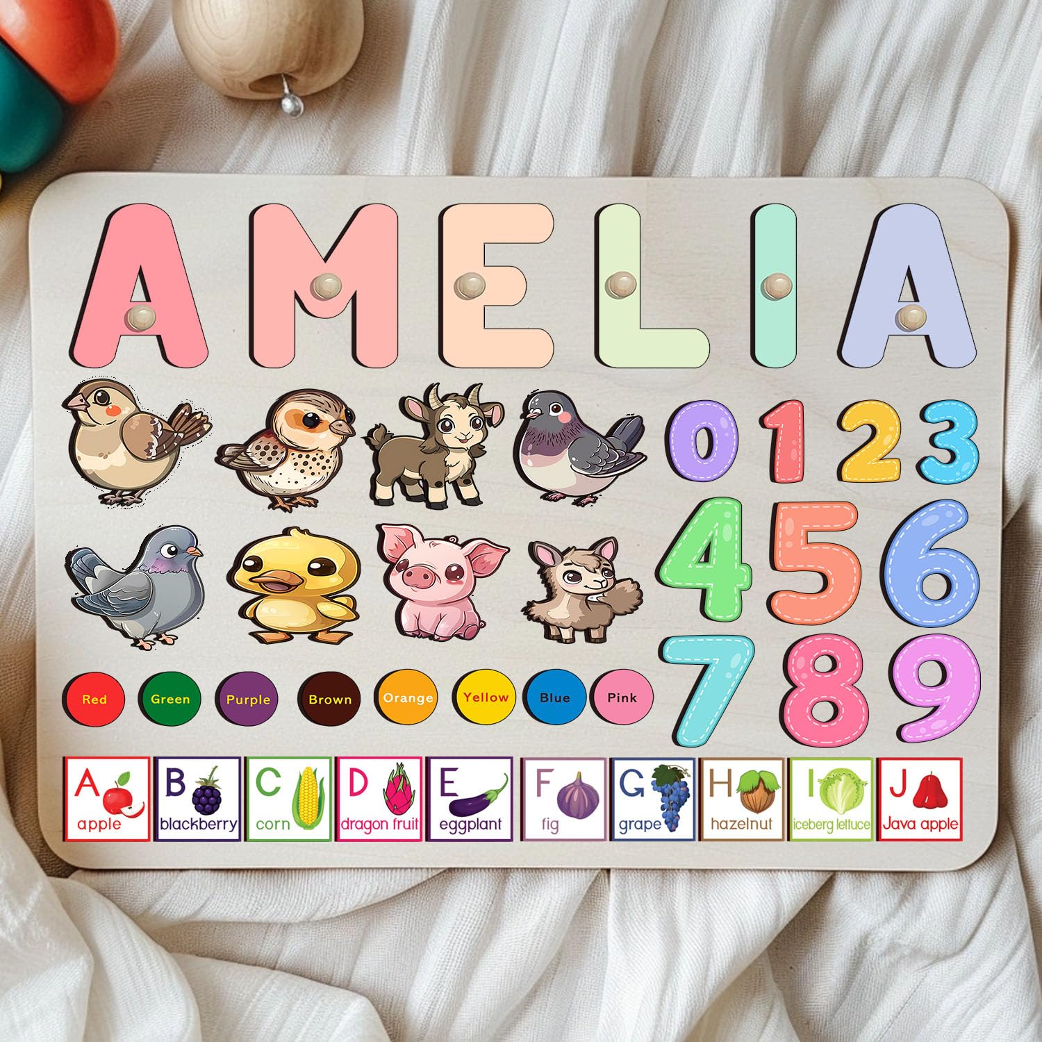 Personalized Wooden Name Puzzle For Kids 1