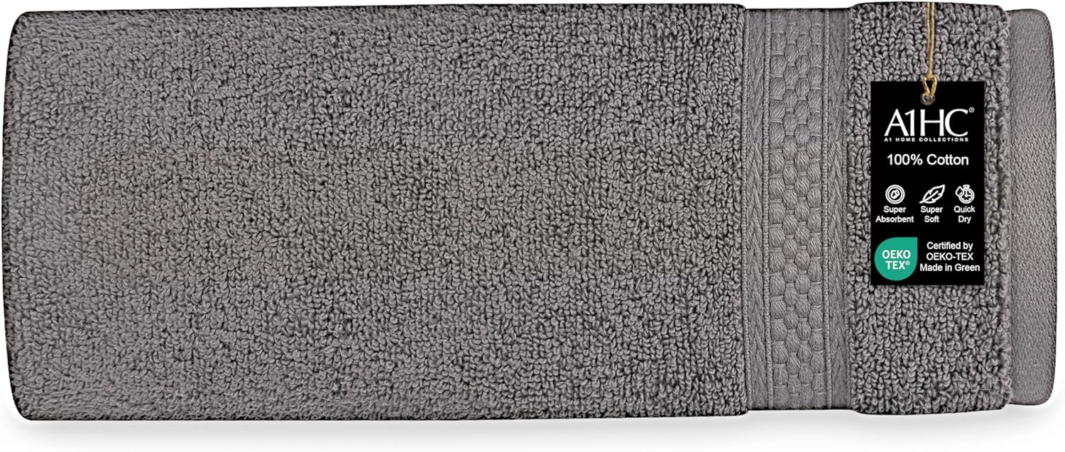 A1 Home Collections Charcoal Bath Towel 500 GSM