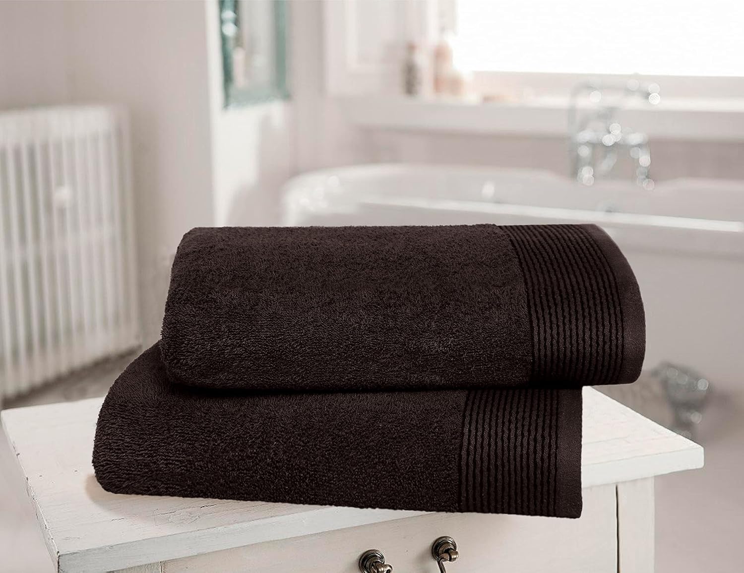 Belizzi Home Ultra Soft 2 Pack Oversized Bath Towels - Brown