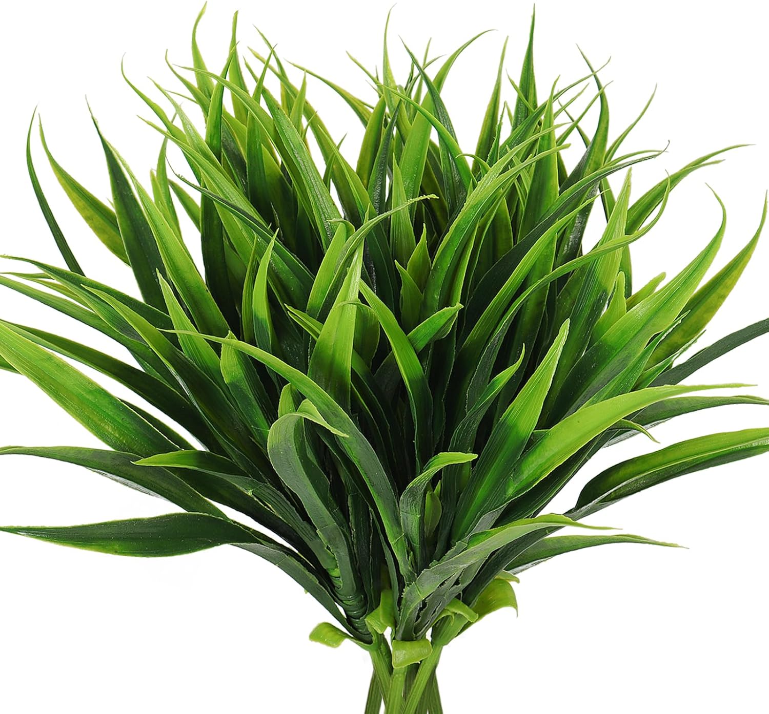 RECUTMS 12 Bundles Artificial Flowers 8Pcs Fake Grass for Outdoor 1