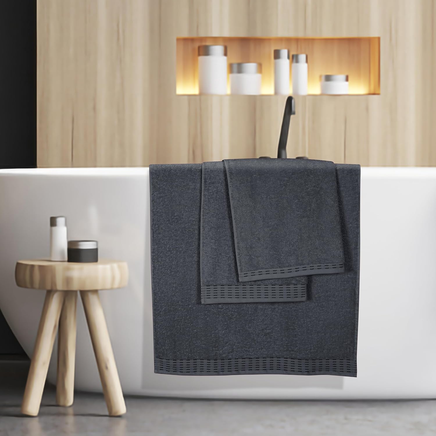 MALLONI HOME Cotton Bath Towel Set 2 Pack 28x55 inches