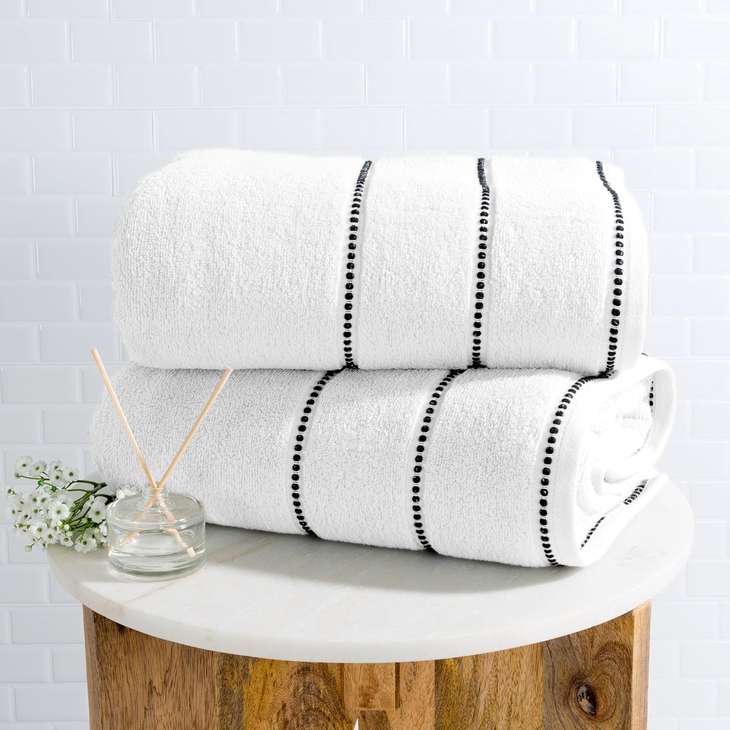 Luxury Cotton Towel Set - 2 Piece Zero Twist Bath Sheets