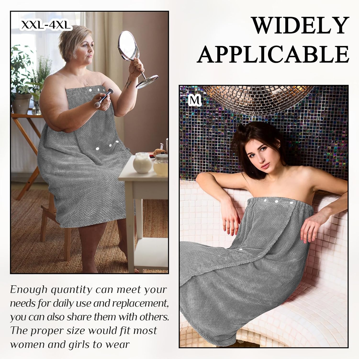 Tigeen 4 Pcs Spa Wrap Towel for Women
