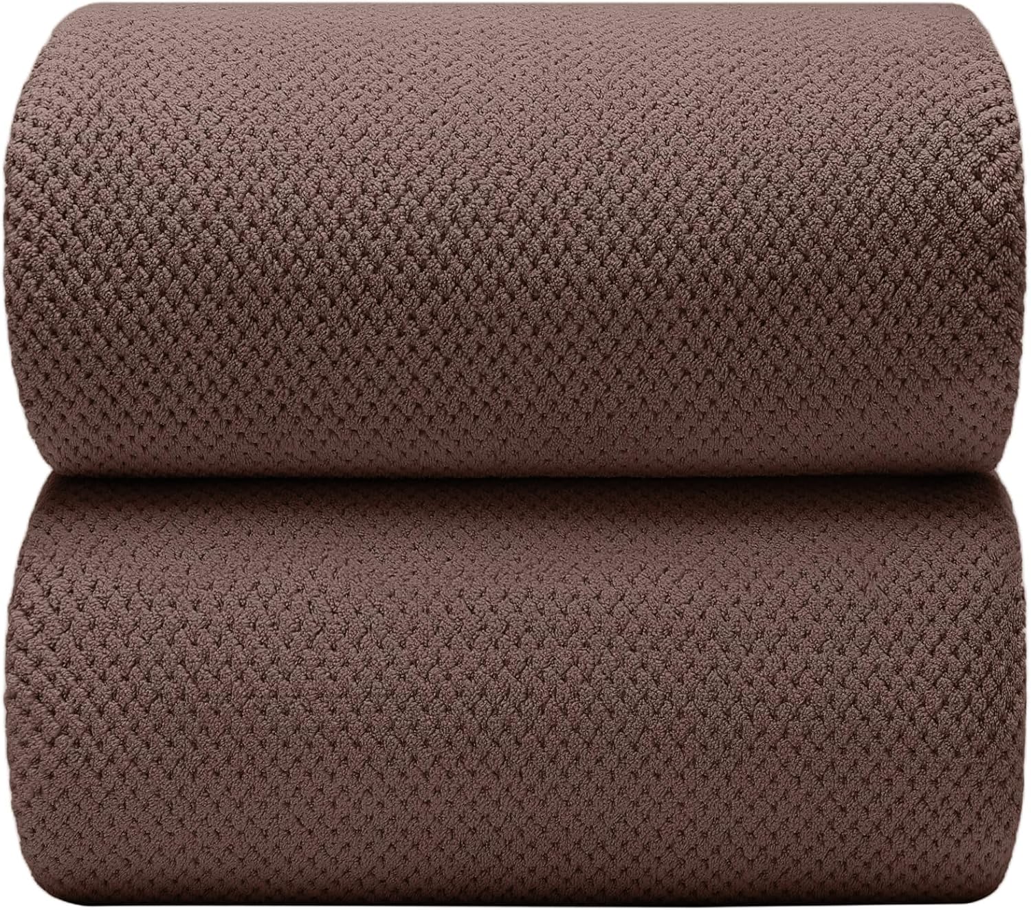 YTYC 39x78 Inch Oversized Bath Towels 2 Piece Brown Microfiber Luxury
