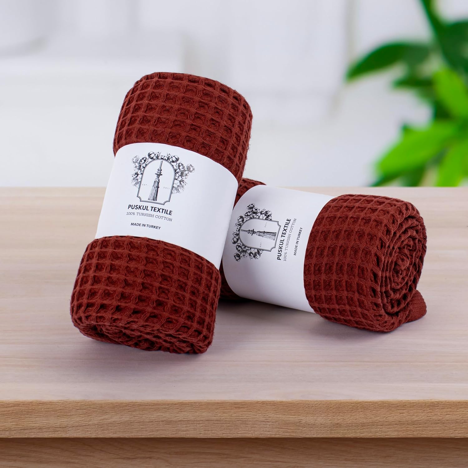 Pskl Turkish Cotton Waffle Bath Towels Pack of 2 1