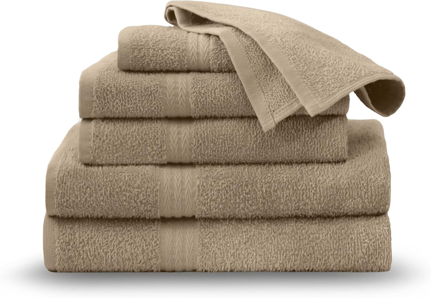 Martex Easy Living 6-Piece Bathroom Towel Set Soft Fluffy Quick-Dry Towels