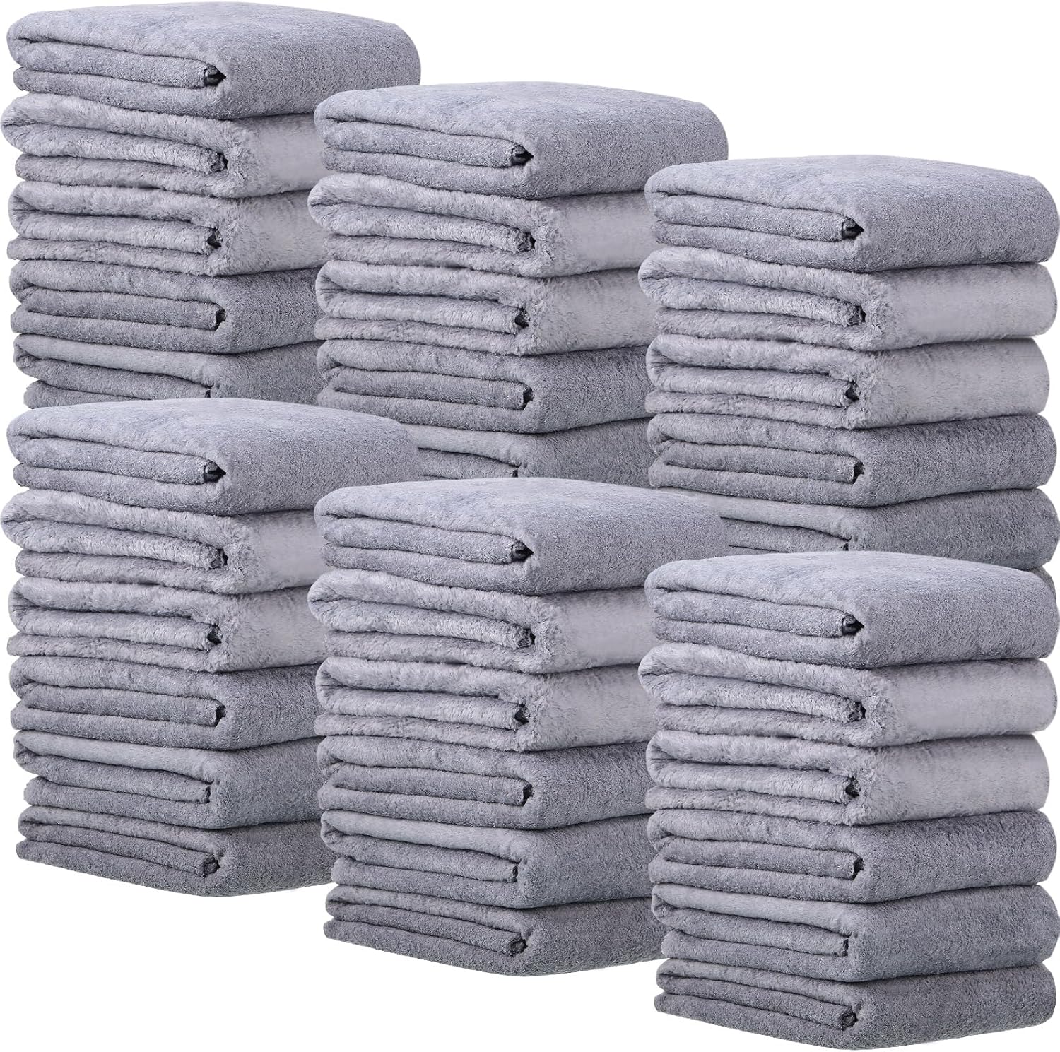 Newwiee 24 Pcs Coral Velvet Microfiber Bath Towels