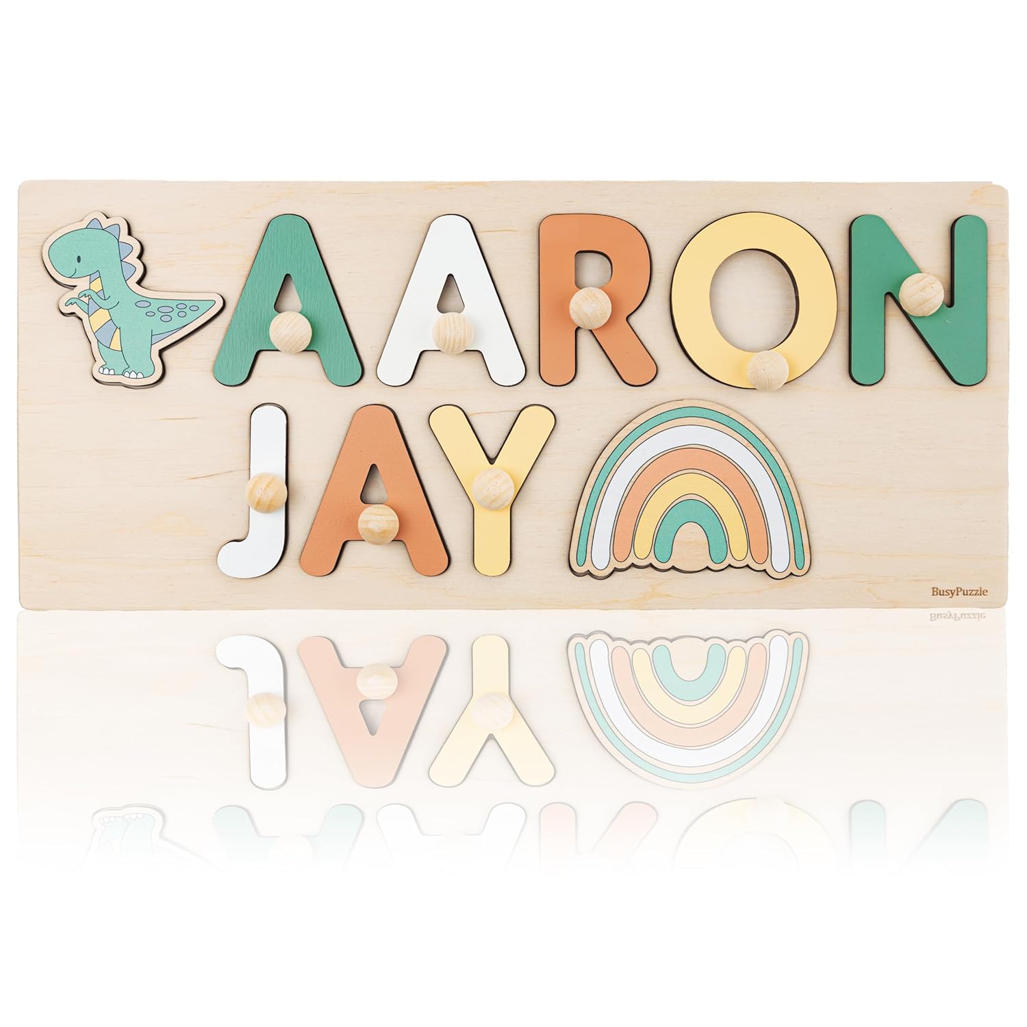 Personalized Wooden Name Puzzle for Baby Girl