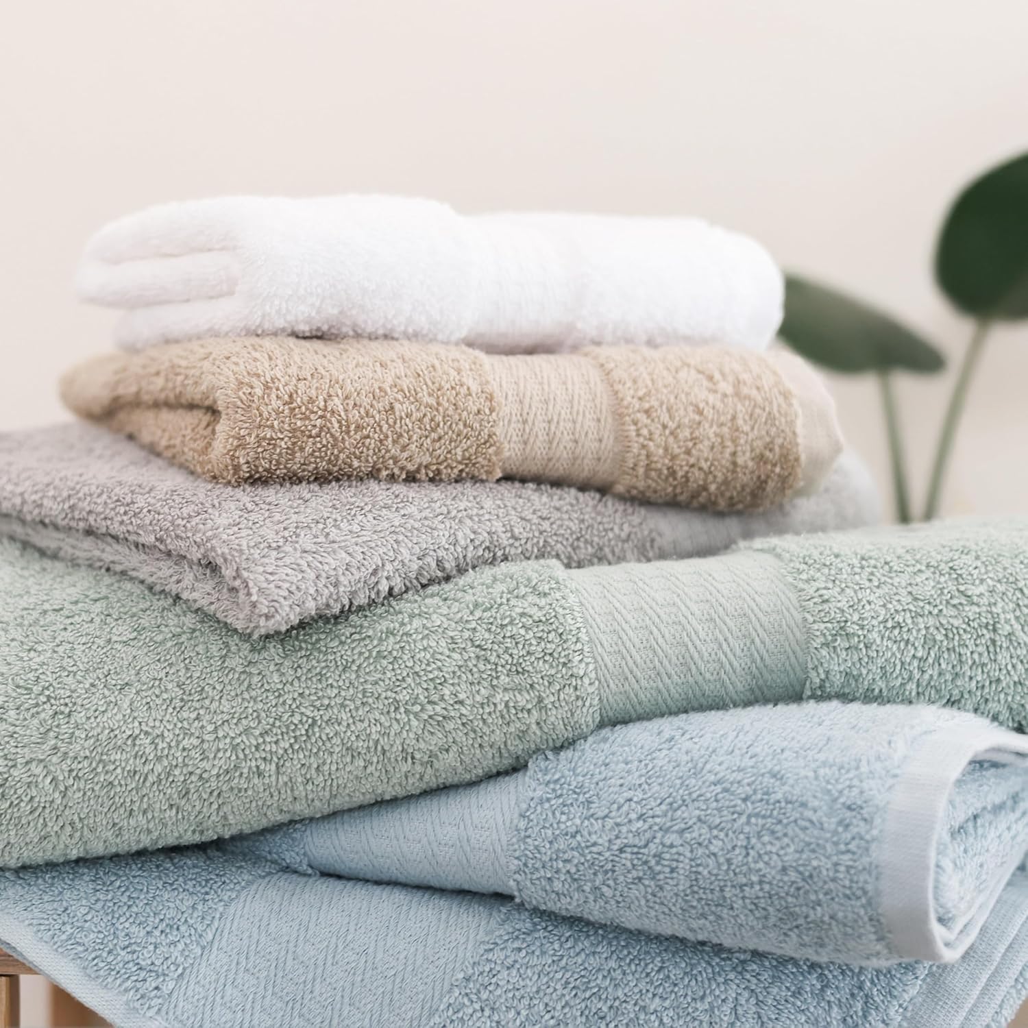 1888 Mills 4 Pack Premium Bath Towel Set Taupe