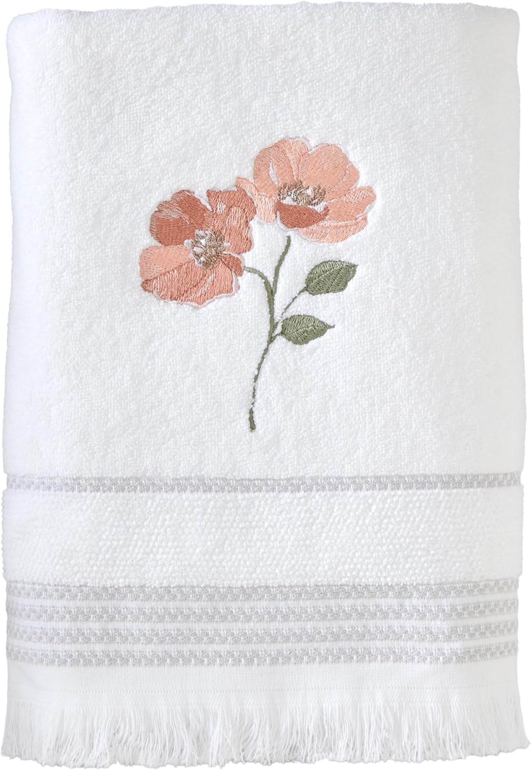 SKL Home Misty Floral Bath Towel White