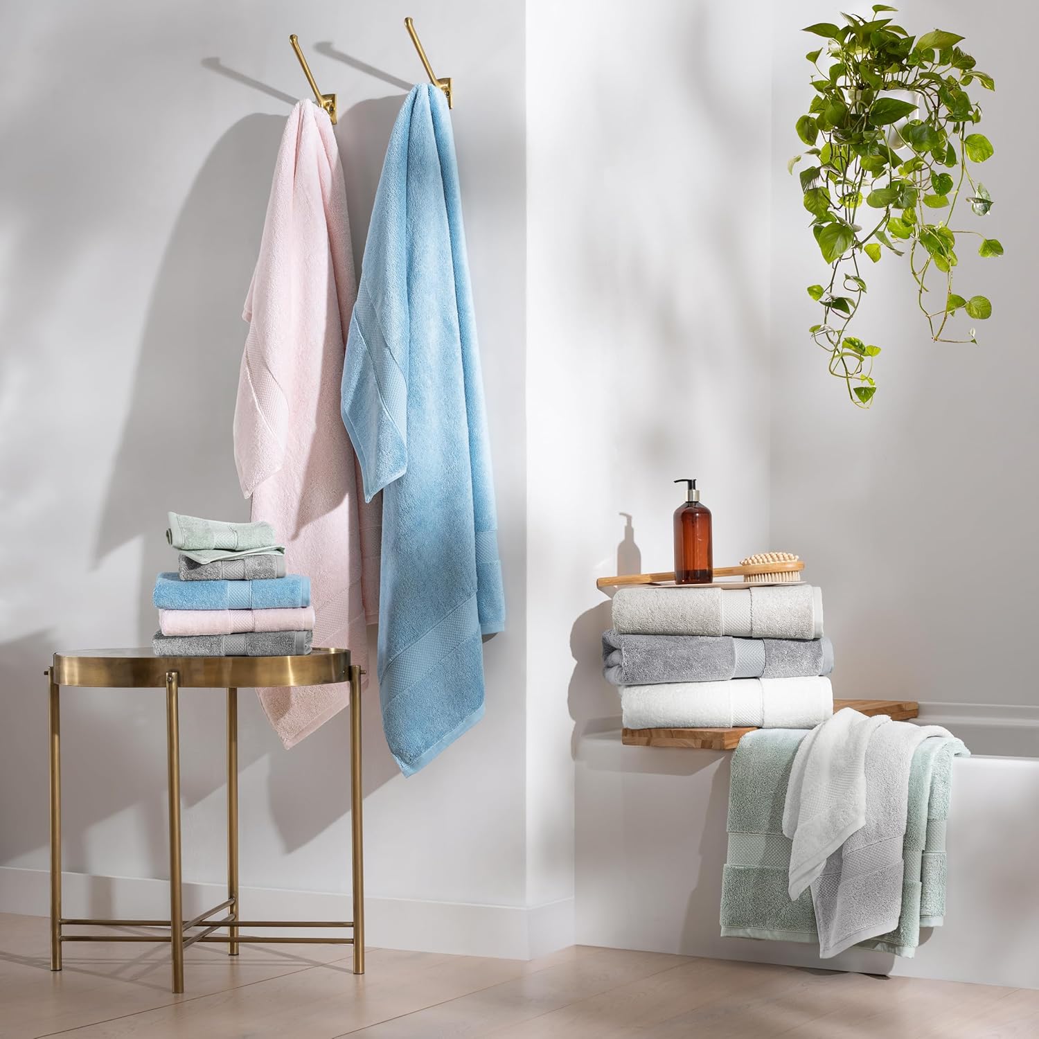 Aston Arden Egyptian Bath Towels - 2 Pack Light Grey