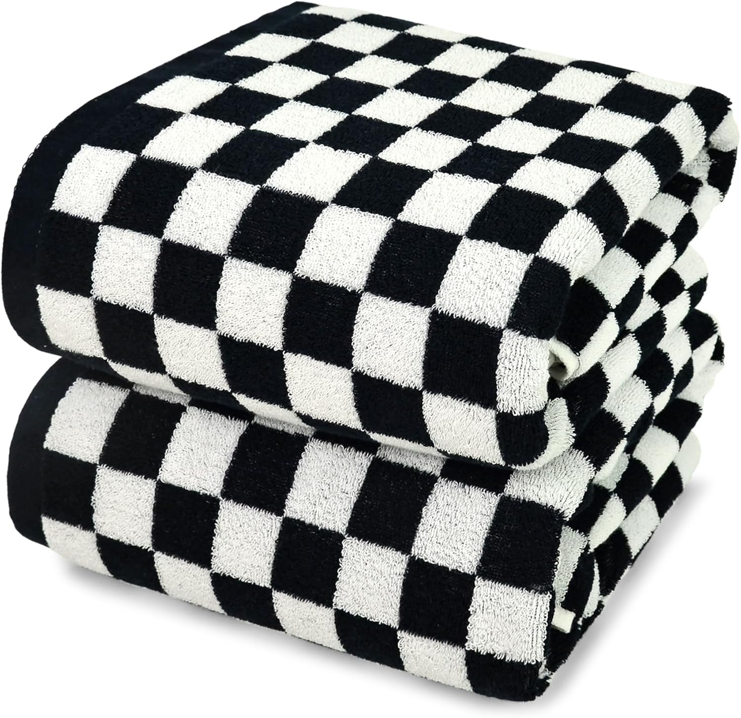 Jacquotha Checkered Bath Towels - 275 x 55 Set of 2