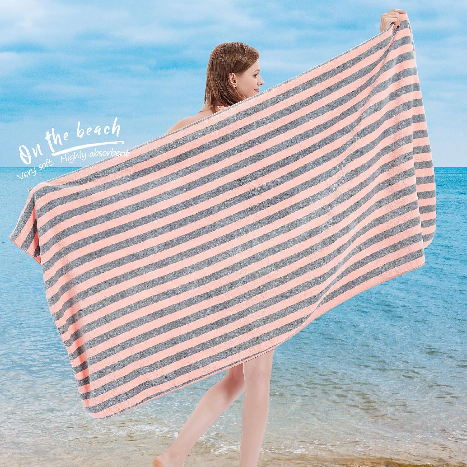 OLESTER Oversize Microfiber Bath Towel Set 1