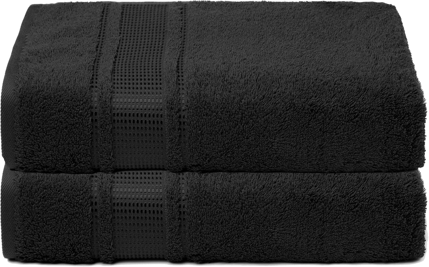 Melissa Linen 2 Piece Jet Black Bath Towels