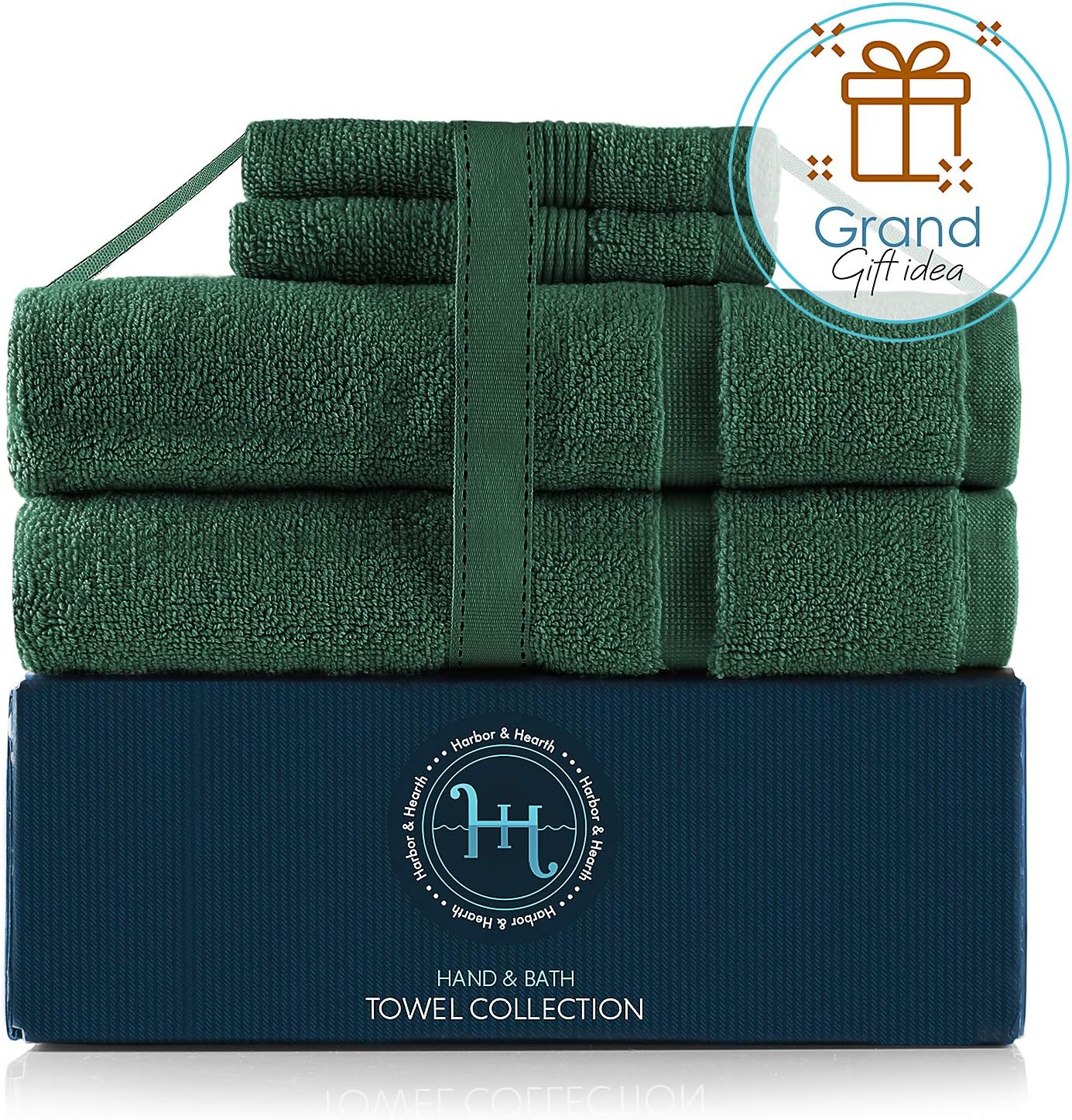 Hearth Harbor Hunter Green Bath Towel Set