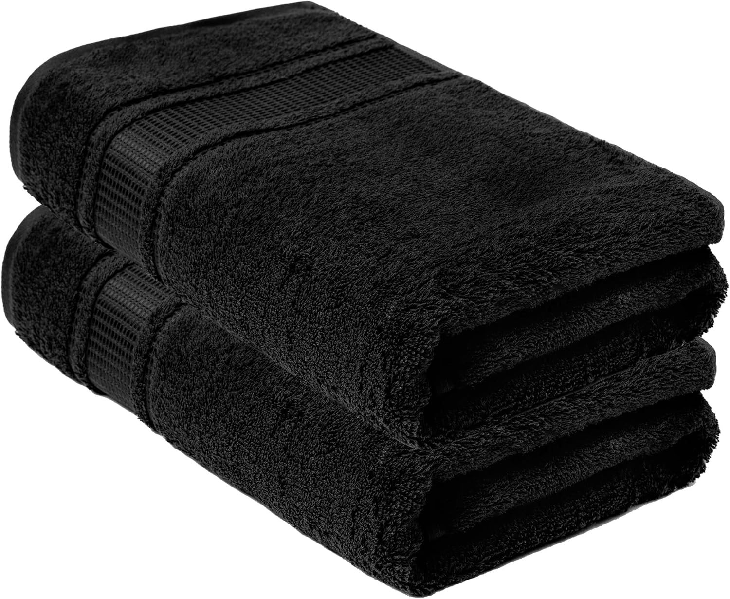 Melissa Linen 2 Piece Jet Black Bath Towels