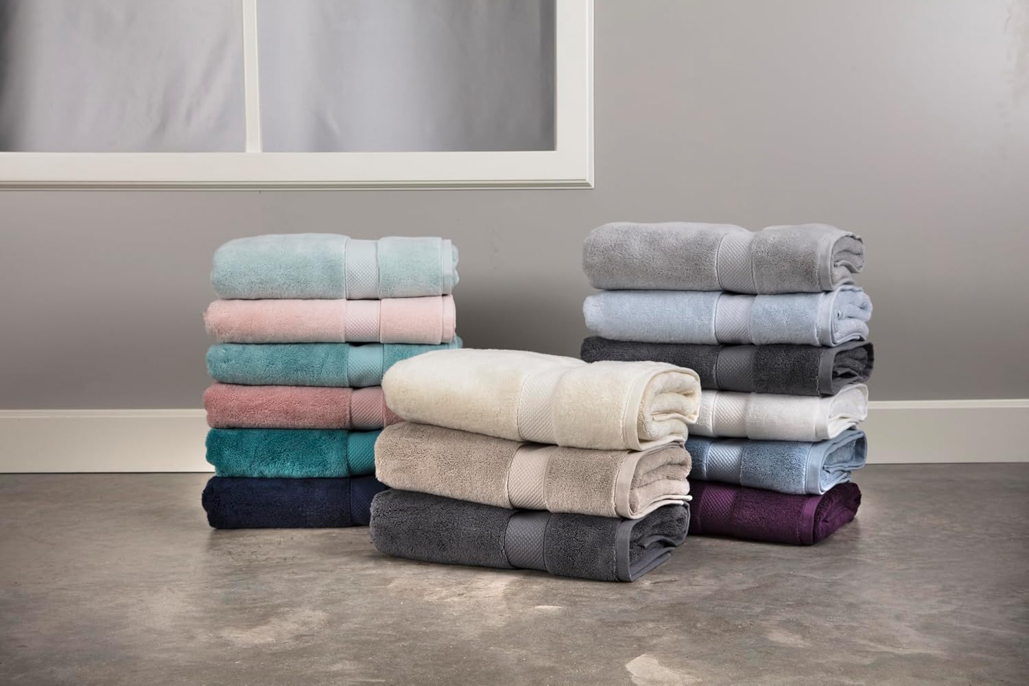 Loft Egyptian Cotton Bath Towel Set 4 Pack Dark Grey