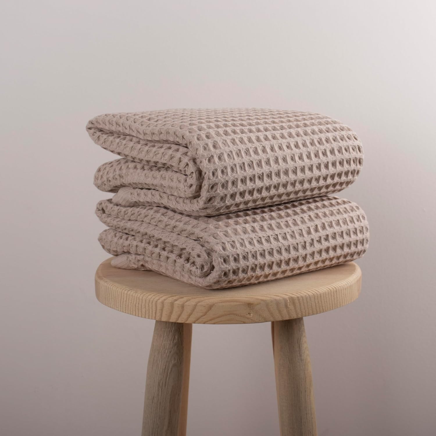 Pskl 100 Turkish Cotton Waffle Bath Towels - Pack of 2