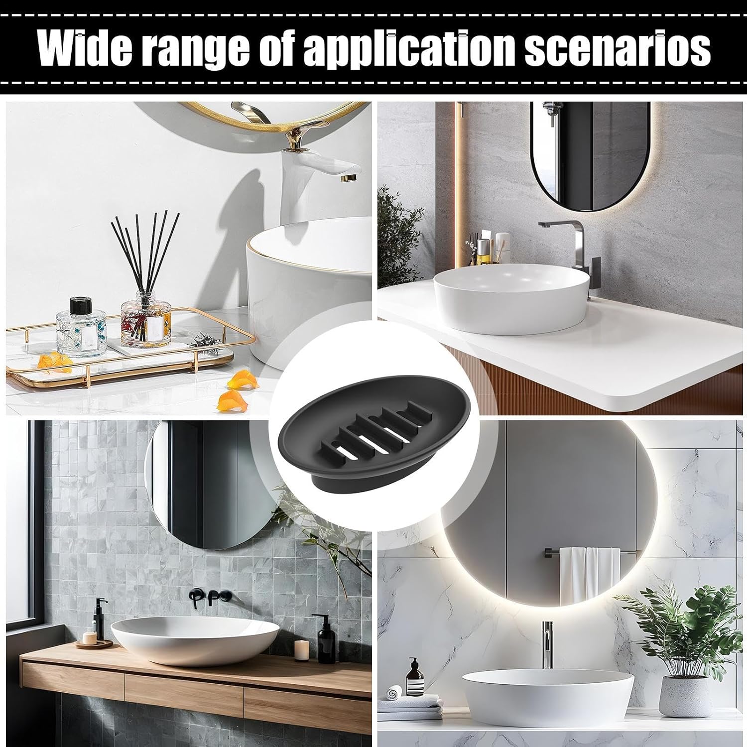 Silicone Soap Dish for Shower Bar Holder Tray - 492x331in