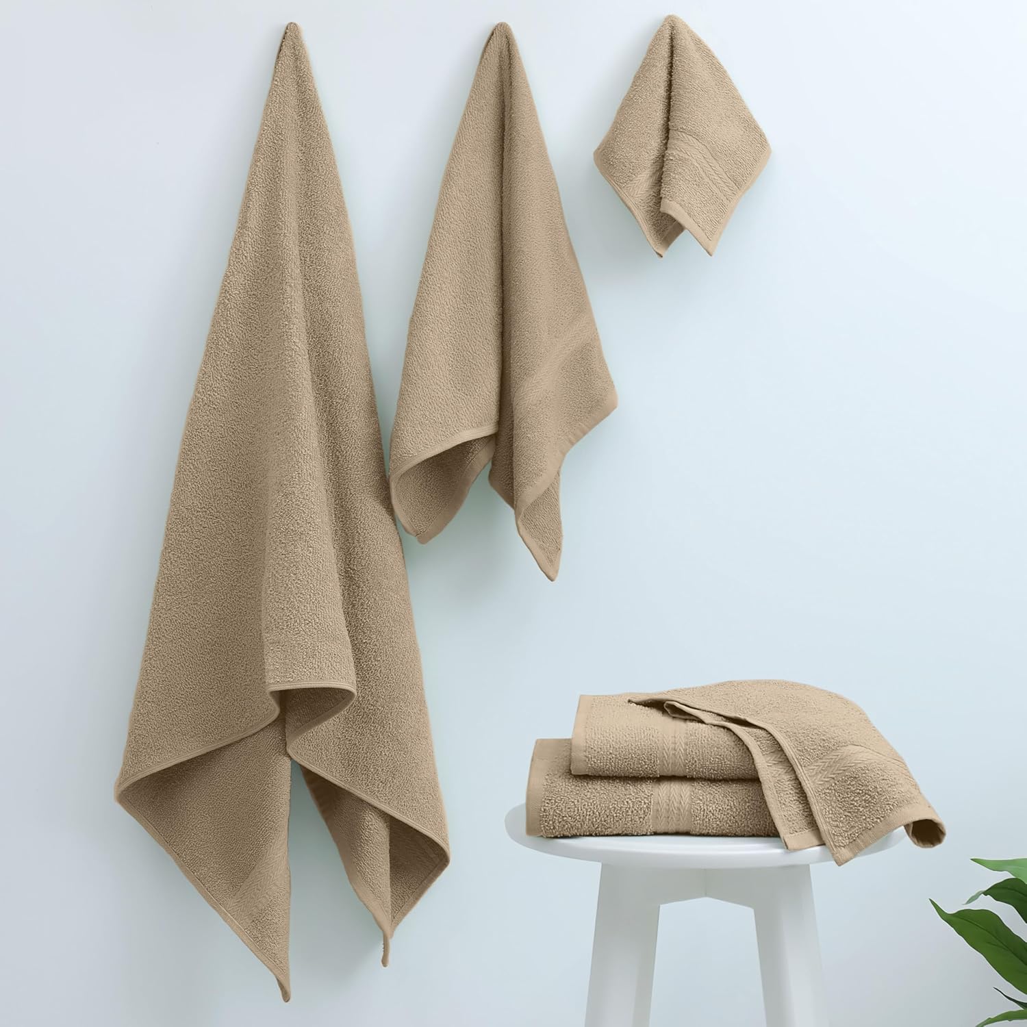 Martex Easy Living 6-Piece Bathroom Towel Set Soft Fluffy Quick-Dry Towels