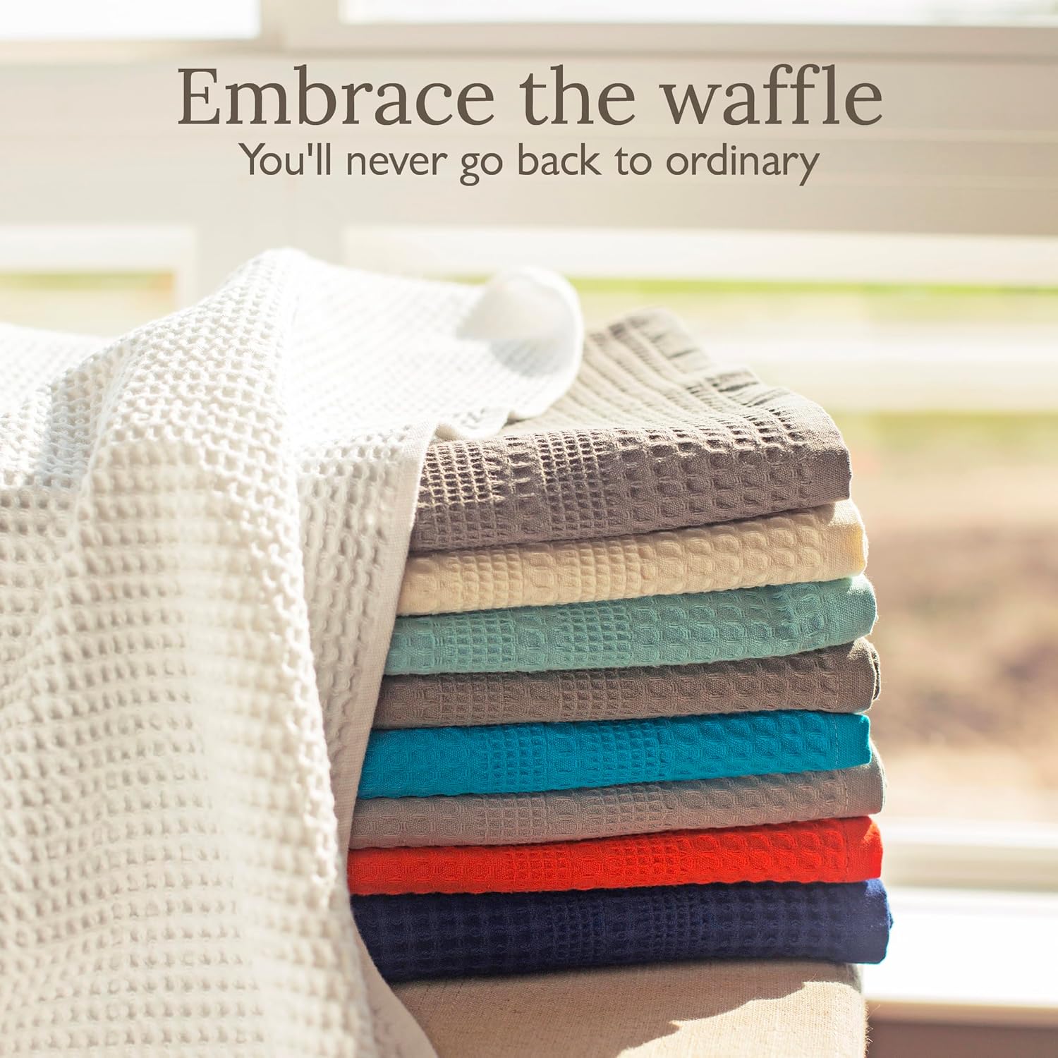 GILDEN TREE Waffle Bath Sheet 40x80 Cream 2 Pack