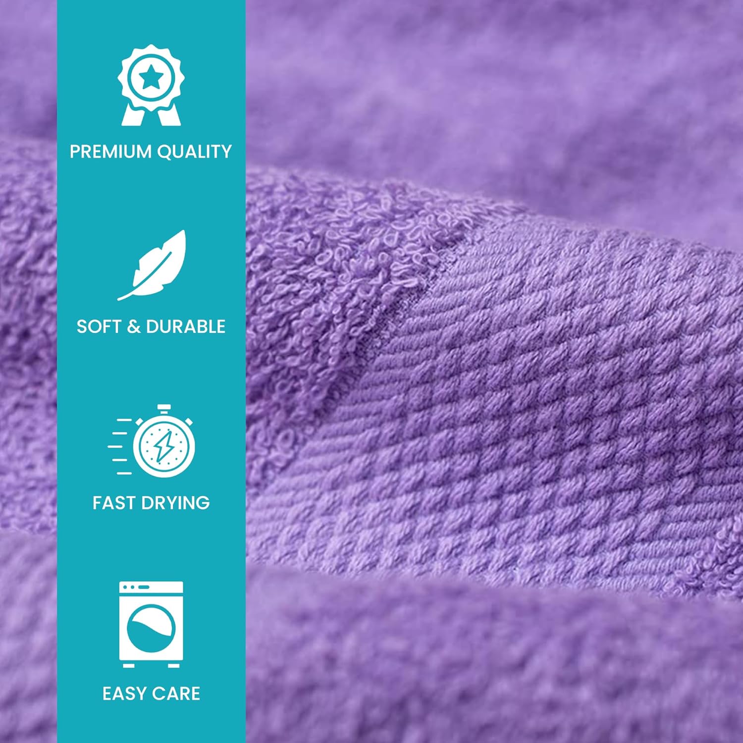 Ashley Mills Bath Towels Set of 6 100 Cotton Soft Absorbent