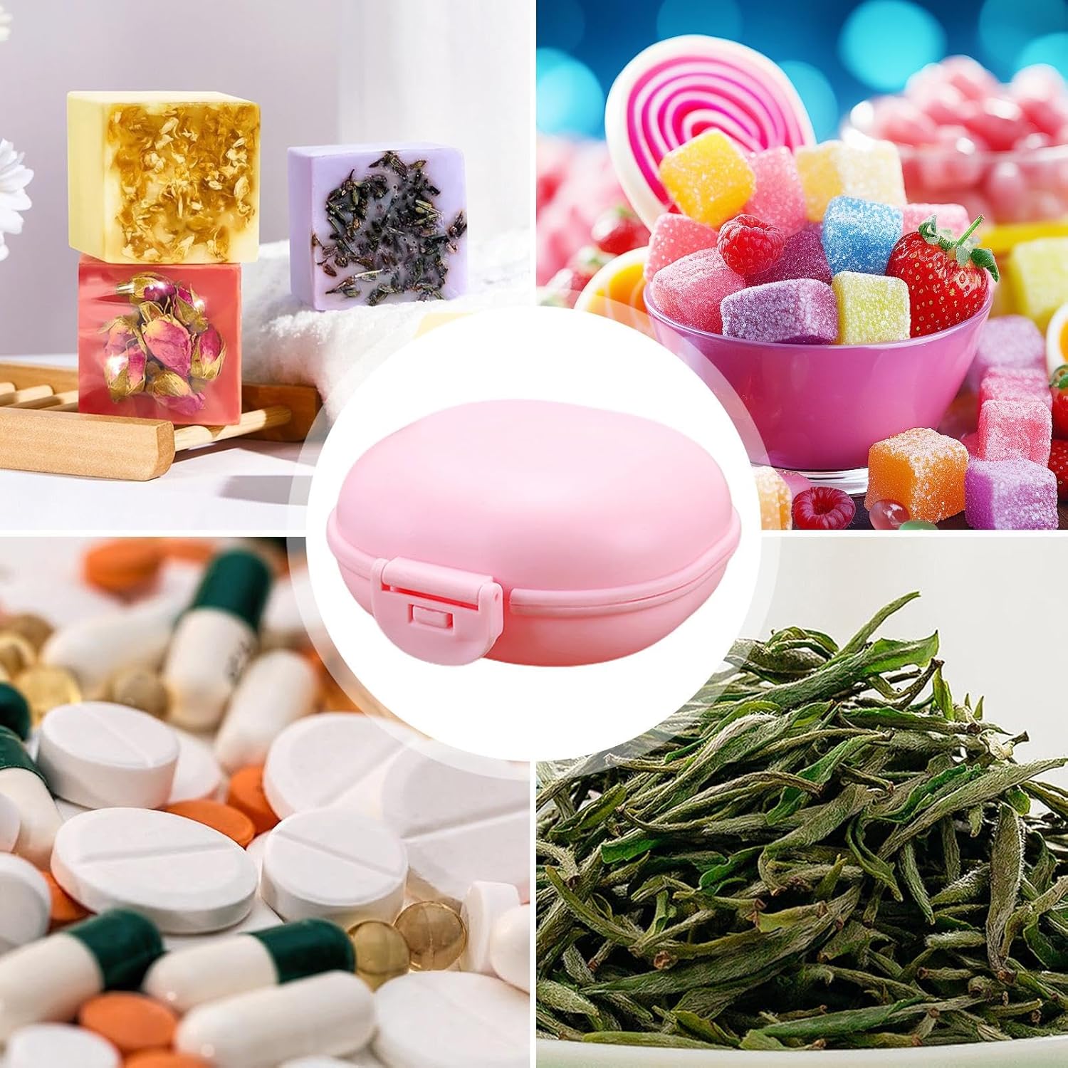 GLANSI Soap Dish - Leakproof Travel Holder with Lid