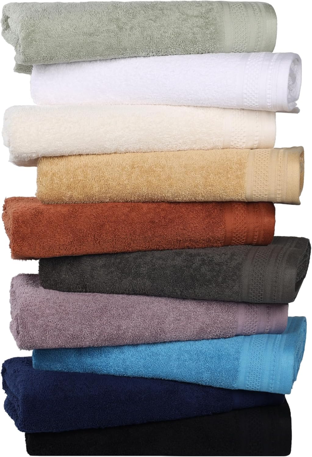 Superior Gunmetal Cotton Towel Set 12 Piece Quick Dry Bath Towels