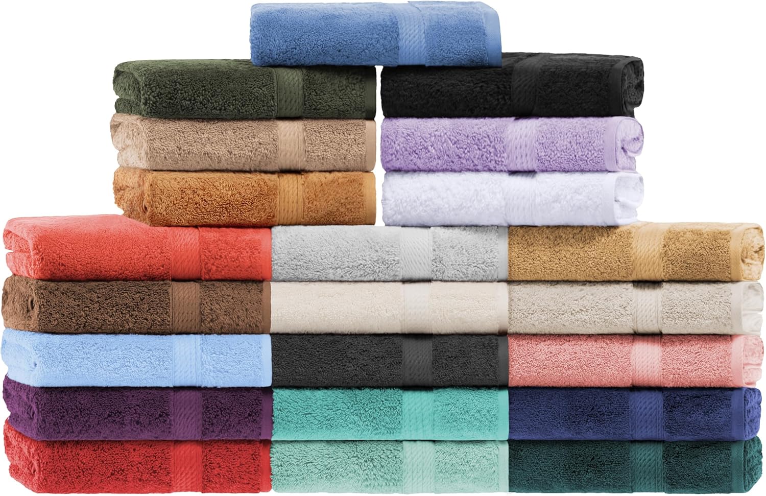 BLUENILEMILLS Egyptian Cotton Towel Set 9-Piece 800 GSM Stone Grey