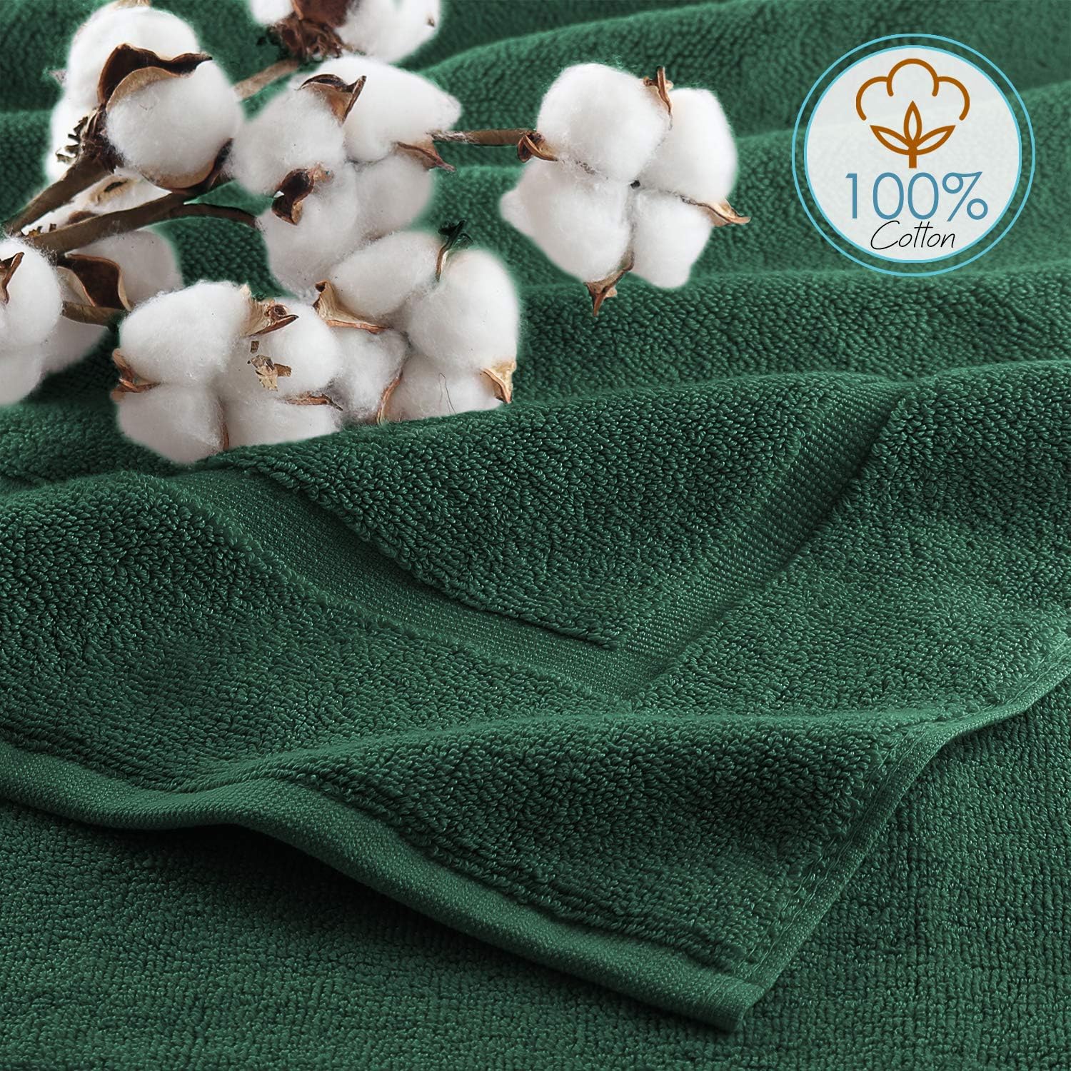 Hearth Harbor Hunter Green Bath Towel Set
